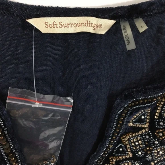 Soft Surroundings blue velvet tunic - Picture 10 of 16